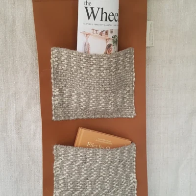 Porte-revues "Havane" - Cuir et laine des Pyrénées